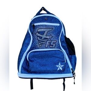 Rebel All-Star backpack in bright blue, perfect for competitions or school.